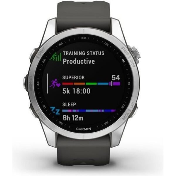 Buy with crypto GARMIN Fenix 7S - Connected sports GPS watch - Silver with gray band-1
