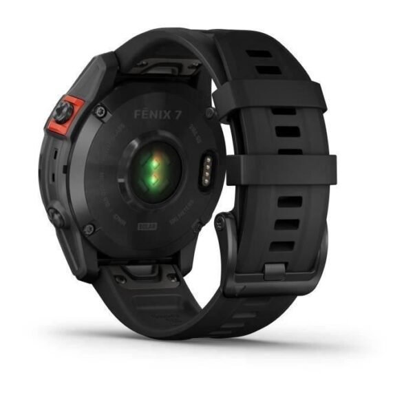 Buy with crypto Connected GPS watch - GARMIN - Fenix 7 Solar - Gray with black strap-5
