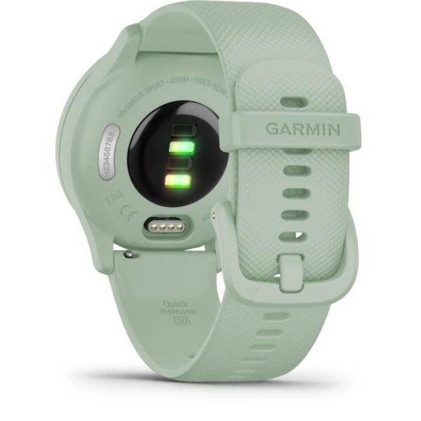 Buy with crypto GARMIN Vivomove Sport - Connected sports watch with hands and touch screen - Water green silver-3