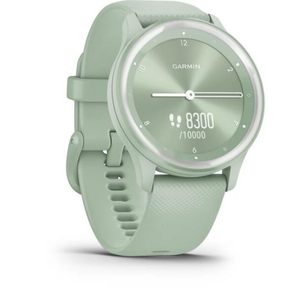 Buy with crypto GARMIN Vivomove Sport - Connected sports watch with hands and touch screen - Water green silver-1