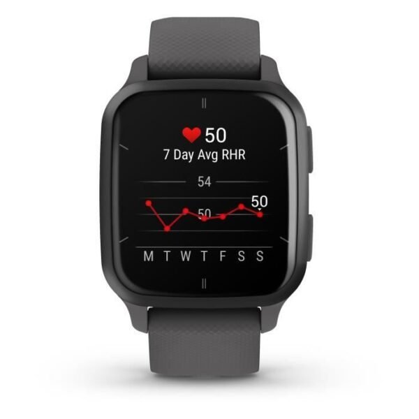 Buy with crypto Garmin connected watch Venu sq 2 gray with black bracelet-1