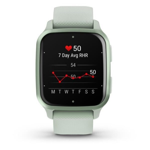 Buy with crypto Garmin connected watch Venu sq 2 metallic mint with water green bracelet-4