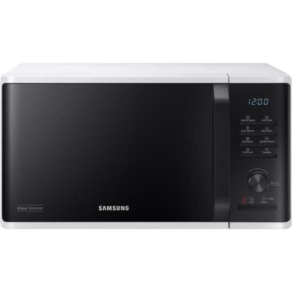 Buy with crypto Solo microwave 23L - Samsung - MS23K3555EW - White - Electronic control + button - Hold holder function-1