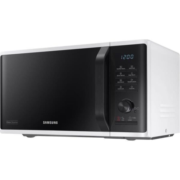 Buy with crypto Solo microwave 23L - Samsung - MS23K3555EW - White - Electronic control + button - Hold holder function-3