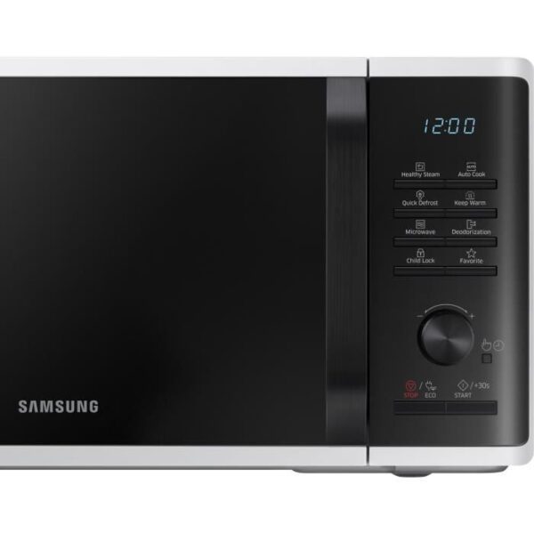 Buy with crypto Solo microwave 23L - Samsung - MS23K3555EW - White - Electronic control + button - Hold holder function-4