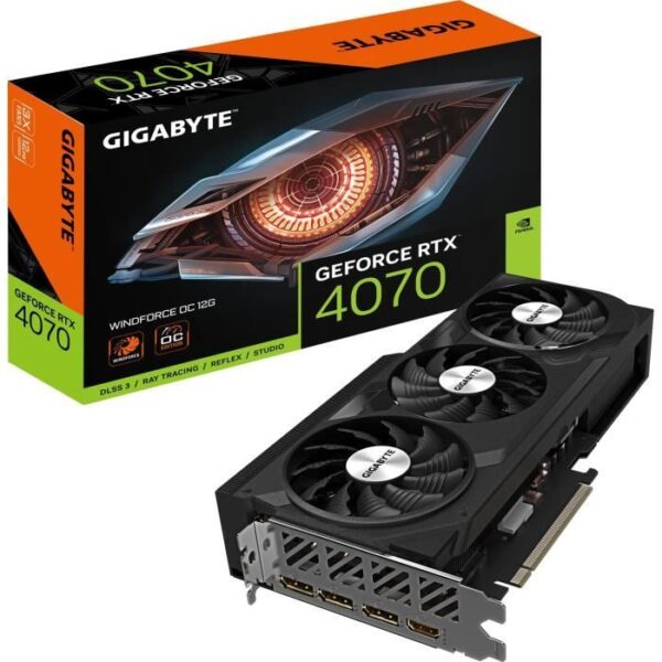 Buy with crypto Gigabyte - GeForce - Graphics card - RTX 4070 WindForce OC - 12G-1