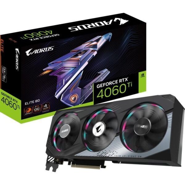 Buy with crypto Gigabyte - Graphics card - GeForce - Aorus RTX 4060 Ti Elite 8G-1