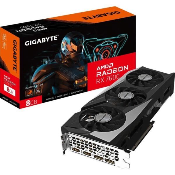 Buy with crypto Gigabyte - Graphics card - Radeon - RX 7600 Gaming OC 8G-1