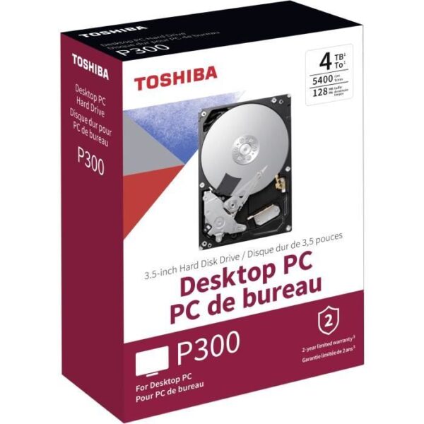 Buy with crypto Internal Hard Drive - TOSHIBA - P300 - 4 TB - 5400 rpm - 3.5 (HDWD240EZSTA)-4