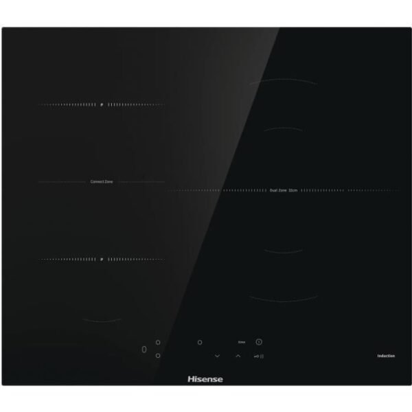 Buy with crypto Hisense induction hob i6337c - 3 zones including 1 bridgezone and 1 concentric extension (32 cm) - 7100 W - 60cm - black-1