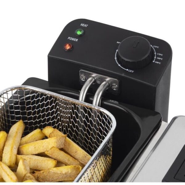 Buy with crypto Hkoenig DFX600 - Double bin fryer 2x3l - 3600W - 2 Independent thermostats - Removable baskets - Anti -Olowers - Steel filters - Steel-5