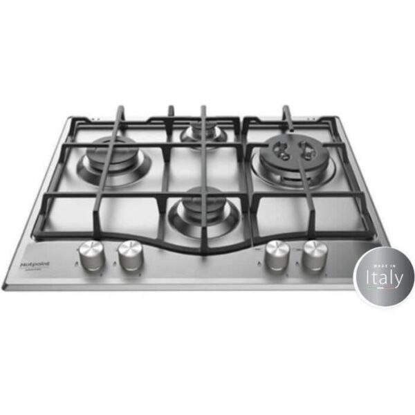 Buy with crypto HOTPOINT PNN 641 IX - Gas hob - 4 burners - 8850 W - L 60 x D51 cm - Stainless steel coating-1