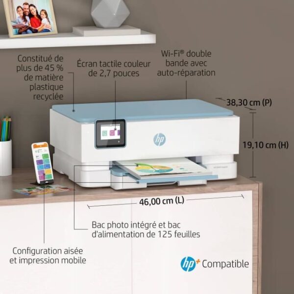 Buy with crypto HP Envy Inspire 7221e All-in-One Color Inkjet Printer Copy Scan - 6 months Instant ink included with HP+-2