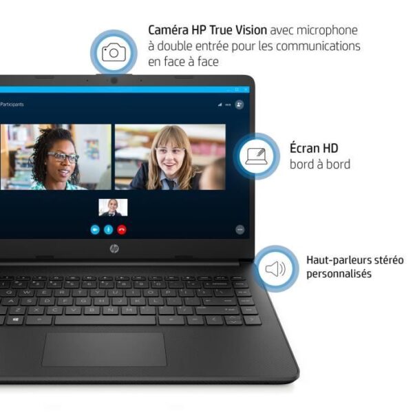 Buy with crypto PC laptop HP 14S -DQ0075NF - 14 HD - Celeron N4120 Quad - RAM 4GB - 128GB SSD - Windows 11S - Azerty)-6