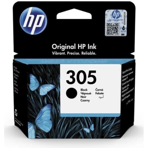 Buy with crypto HP 305 Original Black Ink Cartridge for HP DeskJet 2300/2700 / Plus 4100