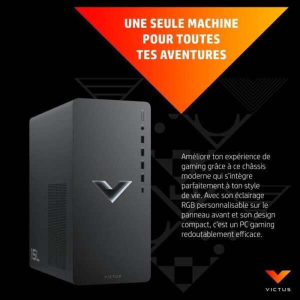 Buy with crypto Gaming PC Gaming Victus by HP 15L TG02-0417NF - Ryzen 5-5600g - RAM 16GB - 256GB SSD - AMD RADEON RX 6500XT 8GB - Without Windows)-6