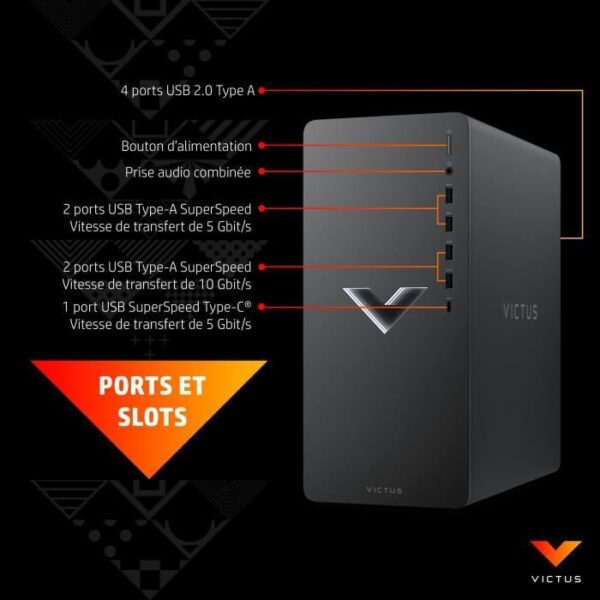 Buy with crypto Gaming PC Gaming Victus by HP 15L TG02-0417NF - Ryzen 5-5600g - RAM 16GB - 256GB SSD - AMD RADEON RX 6500XT 8GB - Without Windows-5