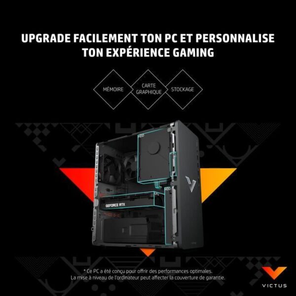 Buy with crypto Gaming PC Gaming Victus by HP 15L TG02-0343NF - AMD Ryzen 5-5600g - RAM 16GB DDR4 - 512GB SSD - GeForce RTX 3050 8GB - FREEDOS-4