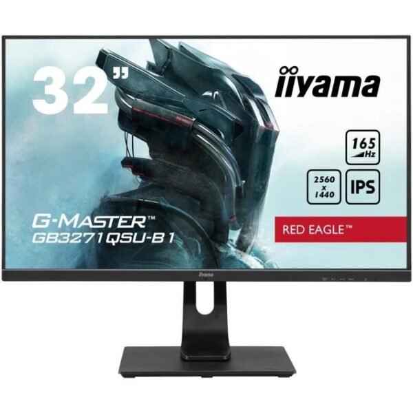 Buy with crypto PC Gamer screen - IIYAMA G-Master Red Eagle - 31.5 WQHD - IPS panel - 1 ms - 165 Hz - HDMI / DisplayPort / USB 3.0 - AMD FreeSync-2