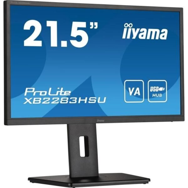 Buy with crypto PC screen - IIyama prolite x2283hsu -B1 - 21.5 FHD - VA slab - 1 ms - 75Hz - HDMI / Displayport / USB - Freesync - Adjustable foot-2