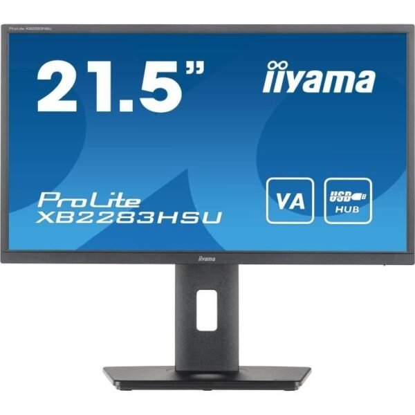 Buy with crypto PC screen - IIyama prolite x2283hsu -B1 - 21.5 FHD - VA slab - 1 ms - 75Hz - HDMI / Displayport / USB - Freesync - Adjustable foot-1