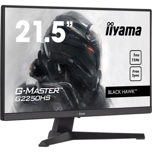 Buy with crypto Gamer PC screen - IIYAMA G -Master Black Hawk G2250HS -B1 - 21.5 FHD - SAD - 1MS - 75HZ - HDMI / DISPLAYPORT - FREESYNC)-6