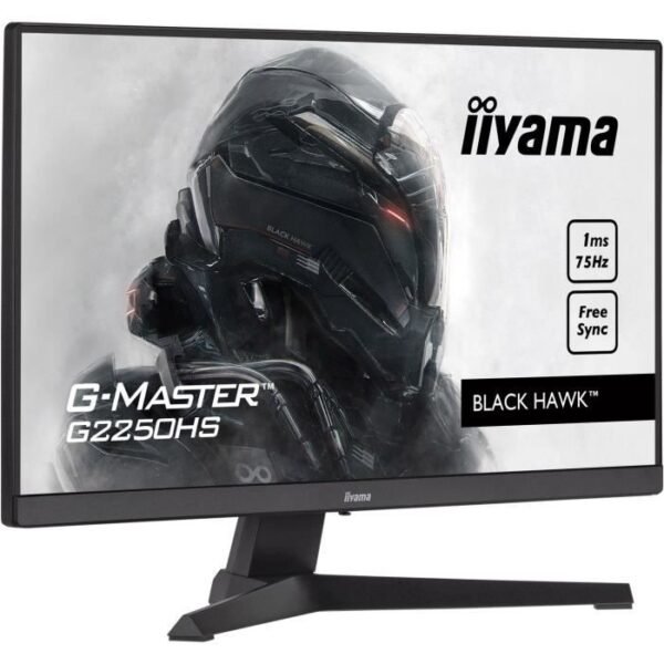 Buy with crypto Gamer PC screen - IIYAMA G -Master Black Hawk G2250HS -B1 - 21.5 FHD - SAD - 1MS - 75HZ - HDMI / DISPLAYPORT - FREESYNC-1