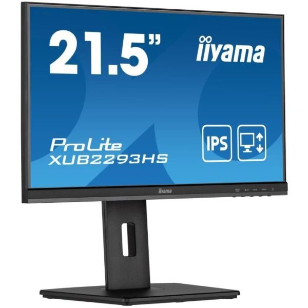 Buy with crypto PC screen - IIYAMA XUB22293HS -B5 - 22 FHD - IPS slab - 3 ms - 75Hz - HDMI / DISPLAYPORT - Foot adjustable in height-1