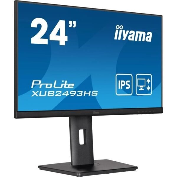 Buy with crypto PC screen - IIyama prolite xub2493hs -B5 - 24 FHD - IPS slab - 4 ms - 75Hz - HDMI / Displayport - Foot adjustable in height-2