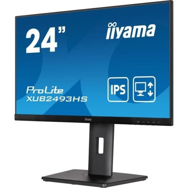Buy with crypto PC screen - IIyama prolite xub2493hs -B5 - 24 FHD - IPS slab - 4 ms - 75Hz - HDMI / Displayport - Foot adjustable in height-3