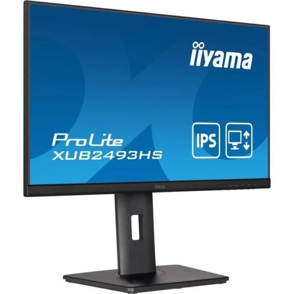 Buy with crypto PC screen - IIyama prolite xub2493hs -B5 - 24 FHD - IPS slab - 4 ms - 75Hz - HDMI / Displayport - Foot adjustable in height-4