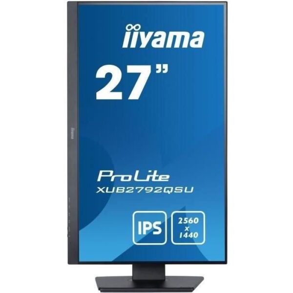 Buy with crypto PC screen - IIYAMA XUB2792QSU -B5 - 27 WQHD - IPS DAL - 5 ms - 75Hz - HDMI / DISPLAYPORT / DVI-3