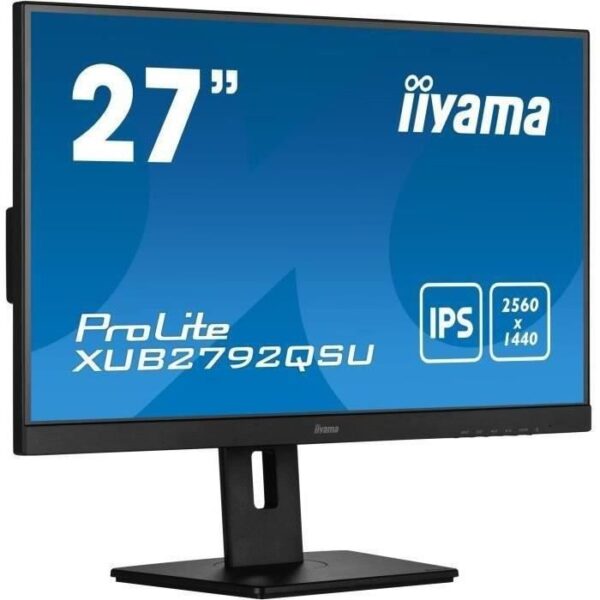 Buy with crypto PC screen - IIYAMA XUB2792QSU -B5 - 27 WQHD - IPS DAL - 5 ms - 75Hz - HDMI / DISPLAYPORT / DVI-1