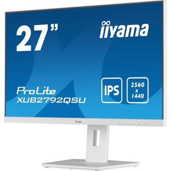 Buy with crypto PC screen - IIyama prolite xub2792qsu -W5 - 27 wqHD - IPS slab - 5 ms - 75Hz - HDMI / Displayport / DVI / USB - Adjustable foot in HA-2