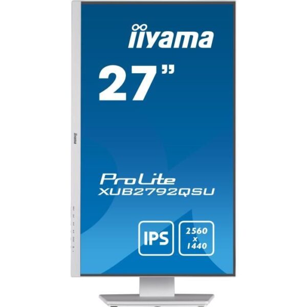 Buy with crypto PC screen - IIyama prolite xub2792qsu -W5 - 27 wqHD - IPS slab - 5 ms - 75Hz - HDMI / Displayport / DVI / USB - Adjustable foot in HA-5