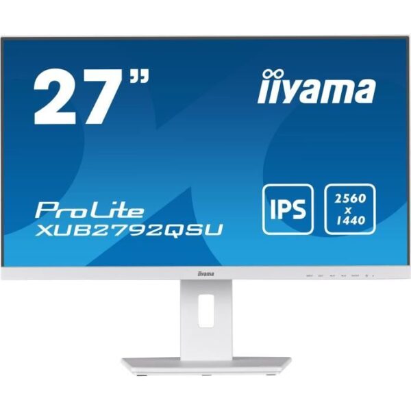 Buy with crypto PC screen - IIyama prolite xub2792qsu -W5 - 27 wqHD - IPS slab - 5 ms - 75Hz - HDMI / Displayport / DVI / USB - Adjustable foot in HA-1