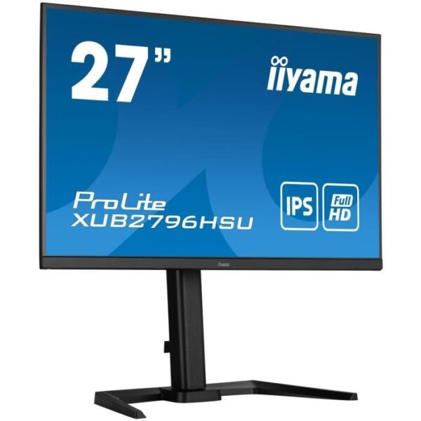 Buy with crypto PC screen - IIYAMA XUB2796HSU -B5 - 27 FHD - IPS slab - 1 ms - 75Hz - HDMI / DISPLAYPORT / USB - Adjustable foot height-2