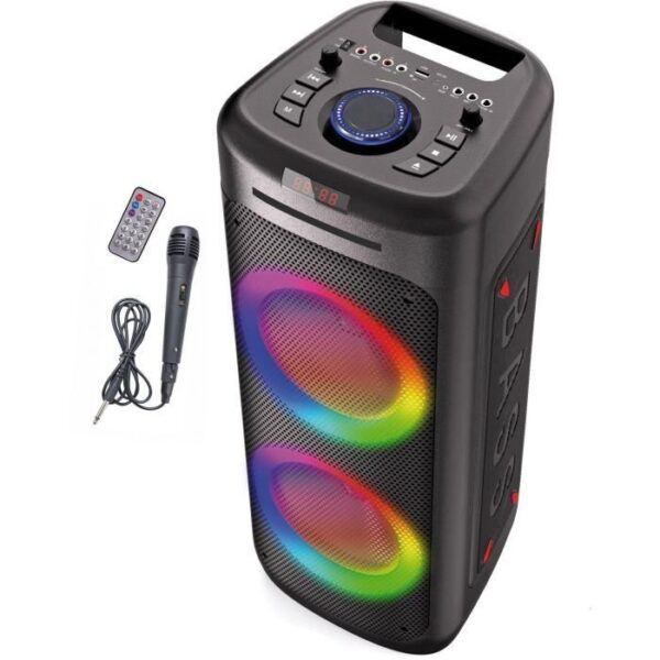 Buy with crypto Light speaker with CD drive inovalley MS06 -CD -XXL - Bluetooth 5.0 - 1000W - Karaoke function-1