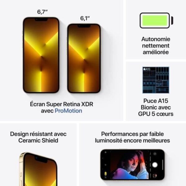 Buy with crypto Apple iPhone 13 Pro Max 1To Gold- Without Pedestrian Kit-4