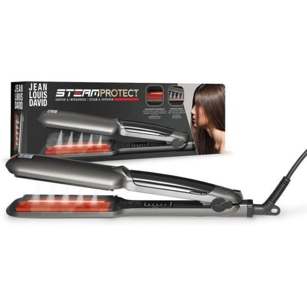 Buy with crypto JEAN LOUIS DAVID 39968 Infrared & Steam Straightener STEAM PROTECT - 235 ° C max - 50W - 2 years warranty-1