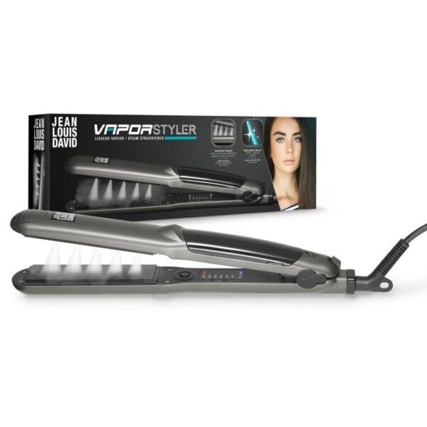 Buy with crypto JEAN LOUIS DAVID 39969 VAPOR STYLER steam straightener - 235 ° C max - 50 W - 2 years warranty-4