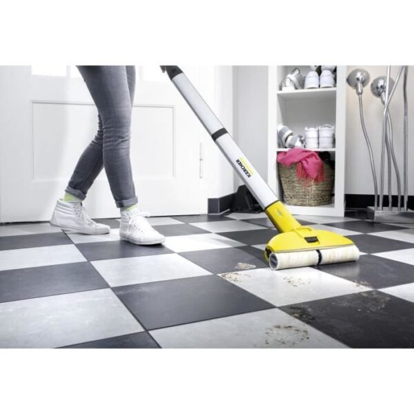 Buy with crypto Karcher EWM2 floor cleaner - Electric rotation of the rollers - Light and handy - Dry floor in 2 min-5