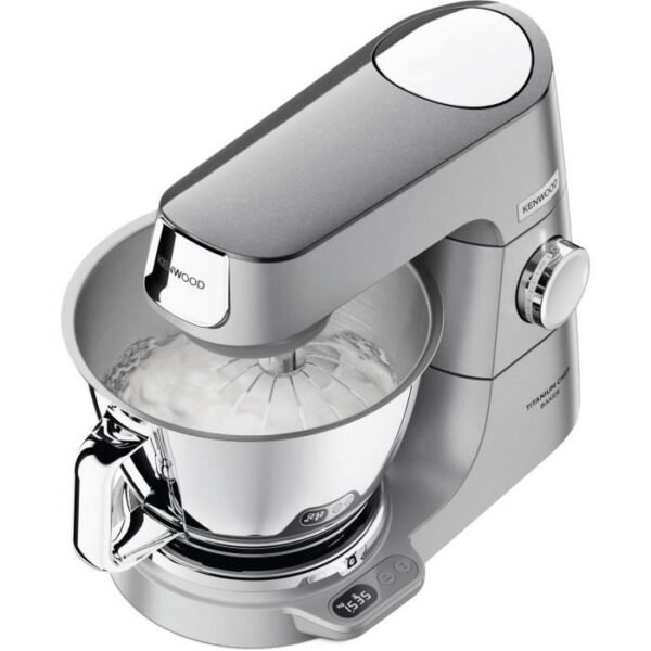 Buy with crypto Kenwood KVC85.124.SI - Titanium chef Baker Pastry Chef - 2 stainless steel bowls 3.5L and 5L - Integrated 6kg balance - Blender 1.8L - 1200W-2