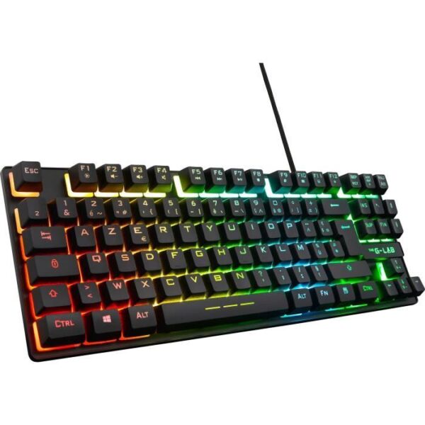 Buy with crypto Gaming Keyboard - AZERTY - THE G-LAB - Keyz CAESIUM-TKL - Without Numeric Keypad - Backlit - Black-4