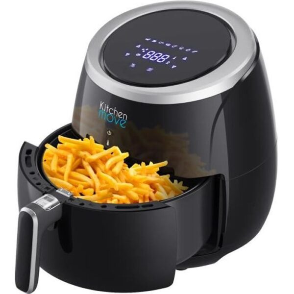 Buy with crypto Kitchen Move Storm - Electric Warm Air Fryer 6.4L - 2000W - Quick Cooking LCD Multifunction touching - 8 programs-1