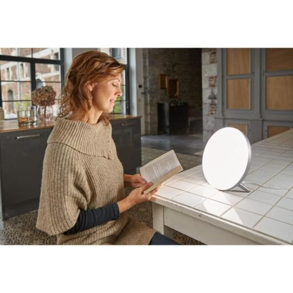 Buy with crypto LanaForm Lumino LED Silver - Light therapy lamp to alleviate the symptoms of seasonal depression-3