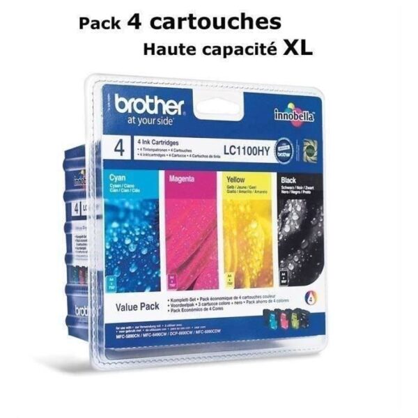 Buy with crypto Brother LC1100HY Multipack Color Ink Cartridges-1