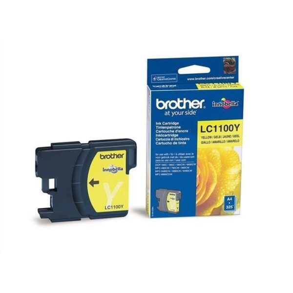 Buy with crypto Brother LC1100Y Yellow Ink Cartridge-1