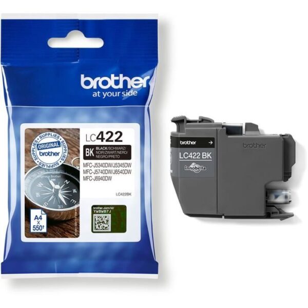 Buy with crypto Cartridge LC422BK - BROTHER - Black 550p - For Business Smart MFC-J5340DW