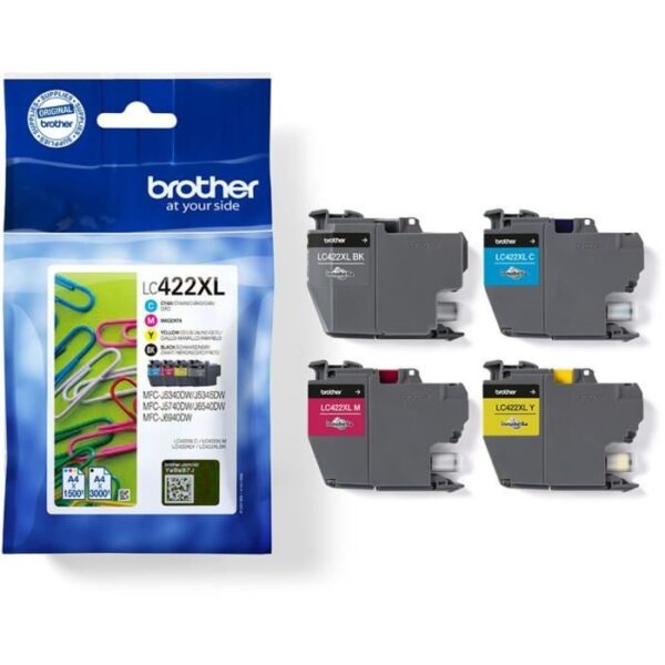 Buy with crypto Pack of 4 cartridges LC422XLVAL - BROTHER - For Business Smart MFC-J5340DW
